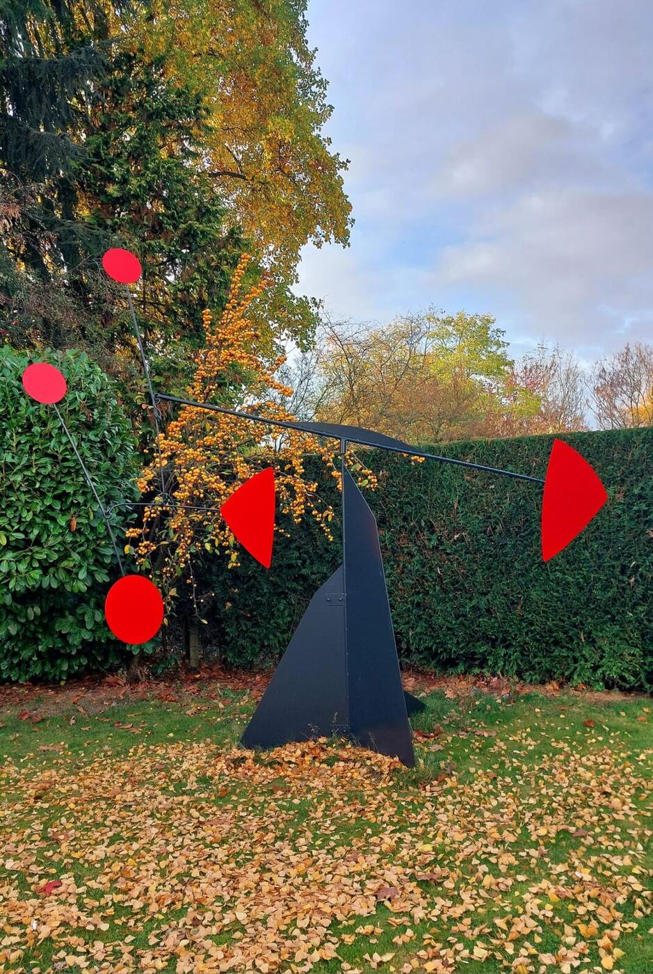 Shaddock sur un tapis de feuilles d'automne